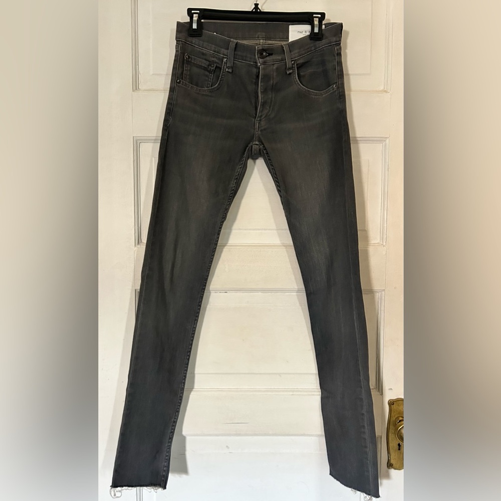 👖 Rag & Bone Gray Grey Fit 1 Extra Slim Skinny Jeans Size 29